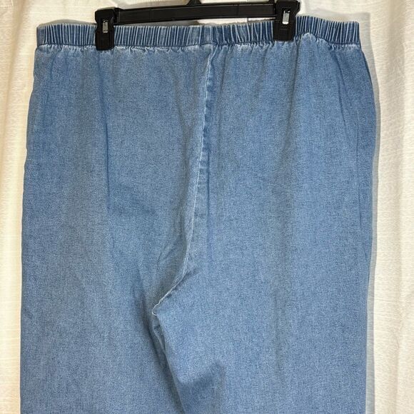 Woman Within Light Blue Denim with elastic waistband size 18/20 - Picture 4 of 6